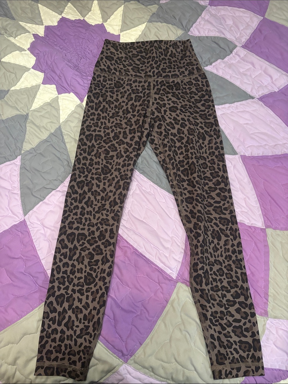 Yogalicious Brown & Black Leopard Print High-Waist Leggings
